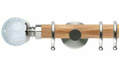 Neo Crackled Glass Ball 35mm Wooden Curtain Pole