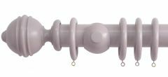 Estate Ribbed Ball 50mm Wooden Curtain Pole