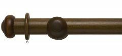 Modern Country Button 55mm Wooden Curtain Pole
