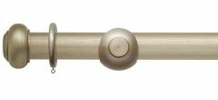 Modern Country Button 55mm Wooden Curtain Pole