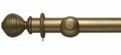 Modern Country Ribbed Ball 55mm Wooden Curtain Pole