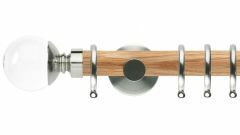 Neo Clear Ball 28mm Wooden Curtain Pole