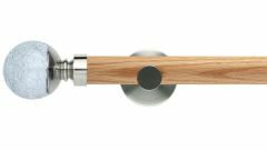 Neo Crackled Glass Ball 28mm Wooden Curtain Pole