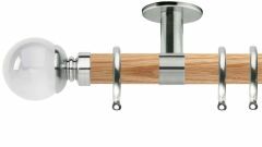 Neo Clear Ball 35mm Wooden Curtain Pole