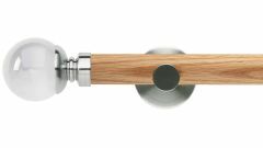 Neo Clear Ball 35mm Wooden Curtain Pole
