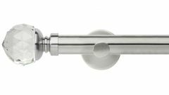 Neo Clear Faceted Ball 35mm Metal Curtain Pole