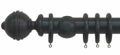 Estate Ribbed Ball 50mm Wooden Curtain Pole