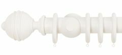 Florentine Ribbed Ball 50mm Wooden Curtain Pole