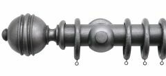 Florentine Ribbed Ball 50mm Wooden Curtain Pole
