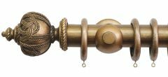 Florentine Rope 50mm Wooden Curtain Pole
