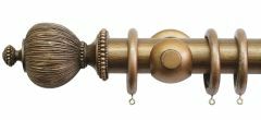 Florentine Pleated 50mm Wooden Curtain Pole