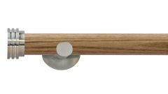 Strand Ribbed End Stopper 35mm Wooden Curtain Pole 