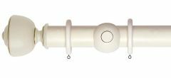 Museum Asher Satin Oyster 45mm Wooden Curtain Pole