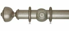 Museum Asher 55mm Antique White wooden curtain pole