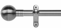Galleria Metals Ribbed Ball 35mm Metal Curtain Pole