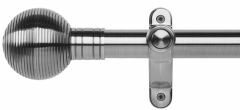 Galleria Metals Ribbed Ball 50mm Metal Curtain Pole