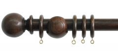 Cathedral Plain Ball 30mm Wooden Curtain Pole