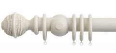 Seychelles Woven Rope 40mm Wooden Curtain Pole