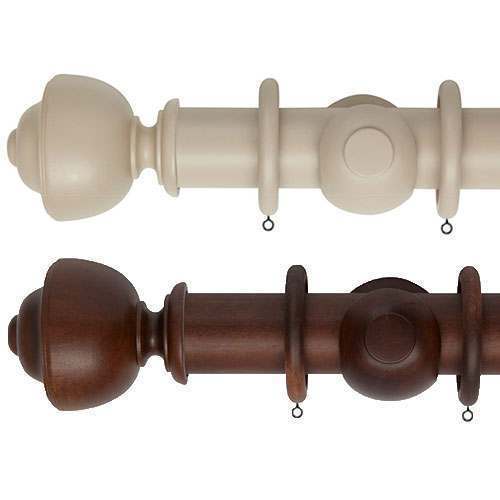 Painted or Stained Curtain Poles